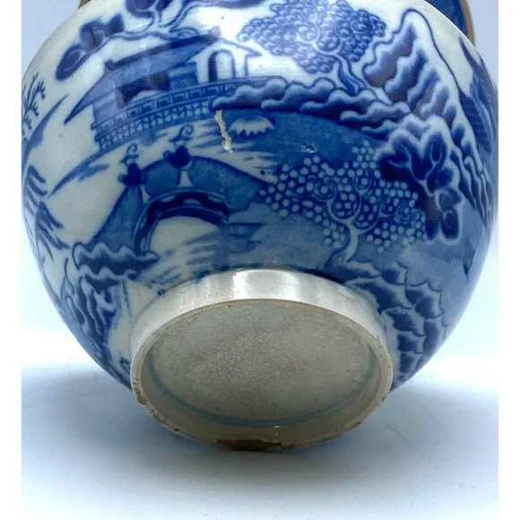 Staffordshire Pearlware Transferware Bowls Blue White late 18th early 19th cent - Picture 3 of 8